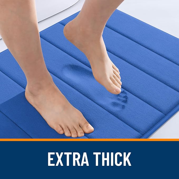 OLANLY Memory Foam Bath Mat 44x32, Super Soft Absorbent Bathroom Rugs, Quick Dry - Image 6