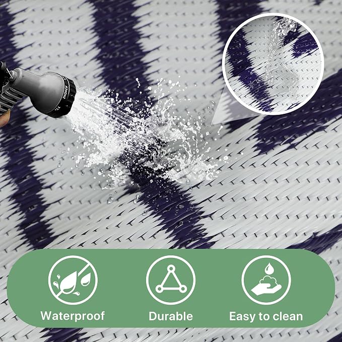 GENIMO Waterproof Outdoor Rug 6' x 9' - Image 5