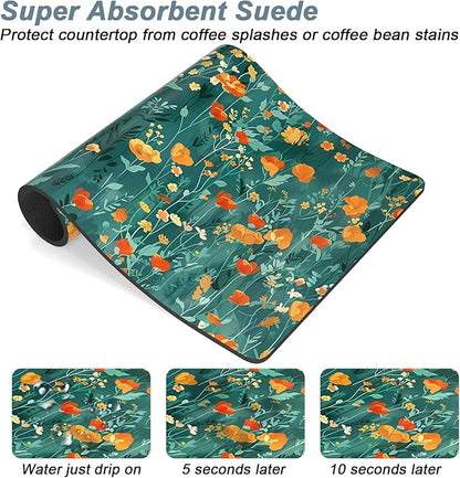 Rnivvi Coffee Mat, Hide Stain Rubber Backed Absorbent Dish Drying Pad - Image 3