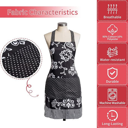 Vintage Floral Apron for Women - Image 8