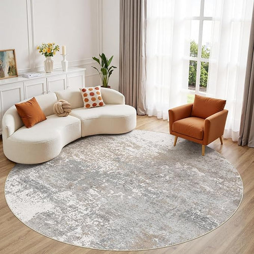 8ft Round Area Rug by MICGEEK