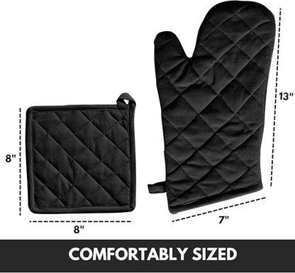 Oven Mitt & Pot Holder 100% Cotton Easter Heat Resistant Oven Gloves & Hot Pads - Image 4