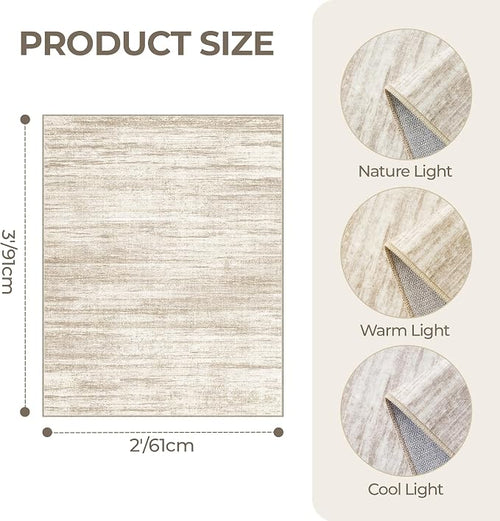 2x3 Washable Rug Runner for Bathroom, Soft Entryway Rug for Laundry Room - Image 2