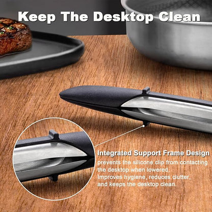 Stainless Steel Heat Resistant Kitchen Tongs - Image 3