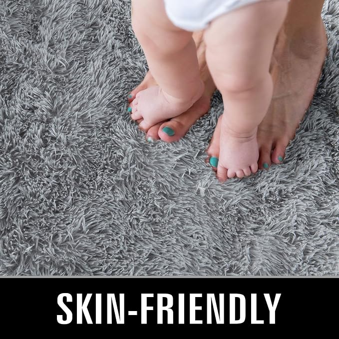TWINNIS Super Soft Shaggy Rugs Fluffy Carpets, 4x5.9 Feet, Indoor Modern Plush - Image 3