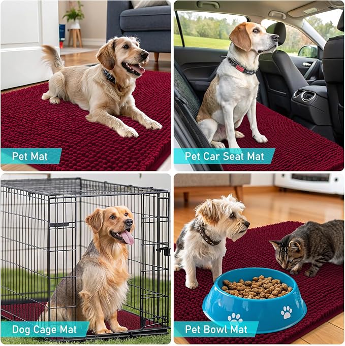 OLANLY Dog Door Mat for Muddy Paws 54x32, Absorbs Moisture and Dirt, Absorbent - Image 7