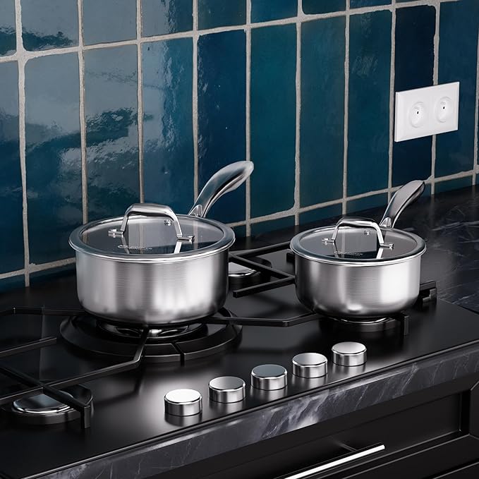 COOKER KING Sauce Pan Set, 1.5 QT & 2 QT Saucepan - Image 5
