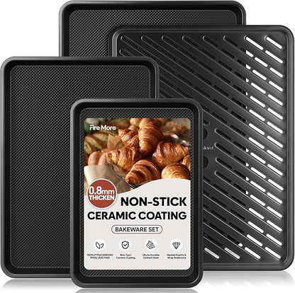 Nonstick Cookie Sheets for Baking by FireMore