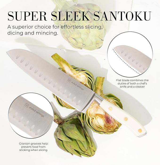 Styled Settings White Knife Set - Image 7