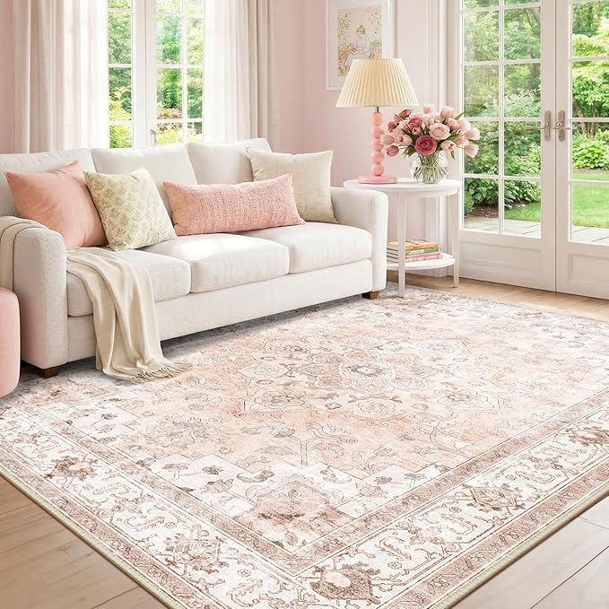 CAPALOCA Machine Washable Rugs Nursery Rug 3x5 Cute Girl Non Slip Low Pile - Image 8