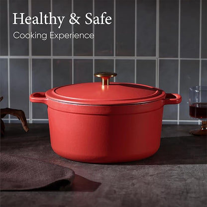 CAROTE 5QT Enameled Cast Iron Dutch Oven Pot - Image 4