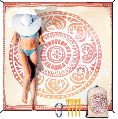 HIHOHO Beach Blanket Waterproof Sandproof Extra Large Beach Mat 79" X by HIHOHO