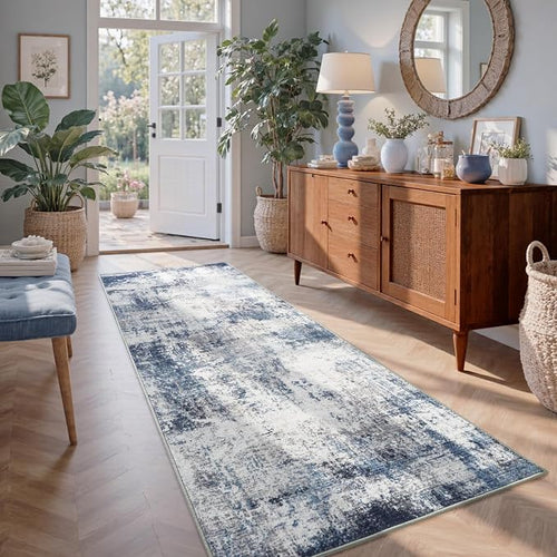 2x6 Ft Washable Runner Rug, Non-Slip Low Pile Hallway Kitchen Area Rug by Cuzwlovita