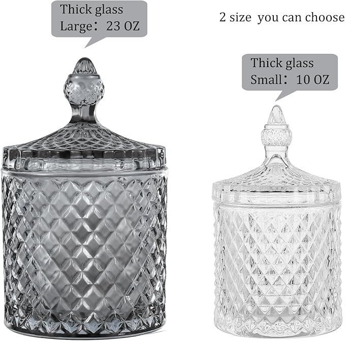 rejomiik Qtip Holder Glass Apothecary Jars - Image 3