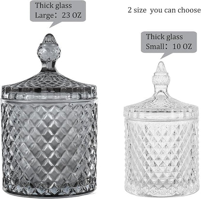 rejomiik Qtip Holder Glass Apothecary Jars - Image 3