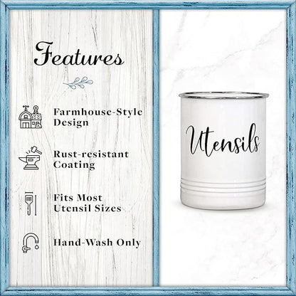 Home Acre Designs Vintage Farmhouse Utensil Holder - Image 2