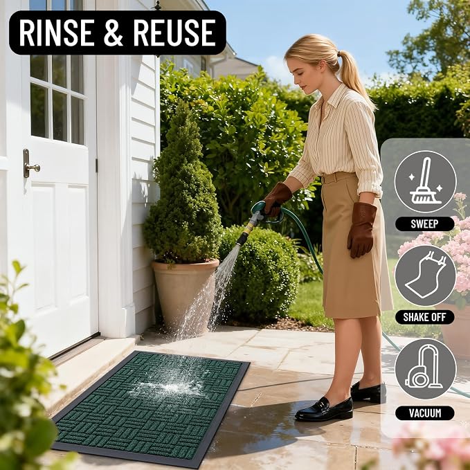 OLANLY Front Door Mat Outside Entrance 71x23, Heavy Duty Sturdy Natural Rubber - Image 7