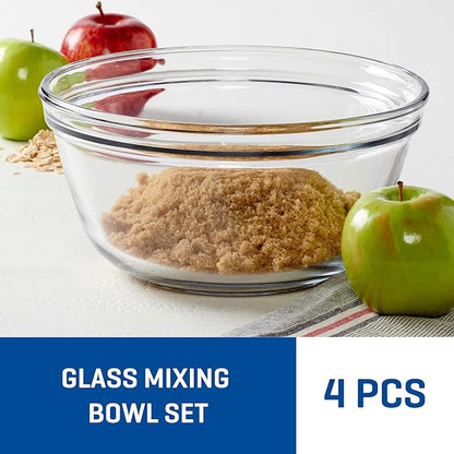 Anchor Hocking 4 Piece Glass Mixing Bowls Set – Durable, and Dishwasher Safe – - Image 2