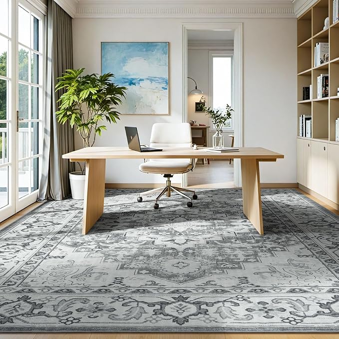 Lessymo Area Rugs 9x12 Living Room- Large Area Rug Machine Washable Area Rug - Image 8