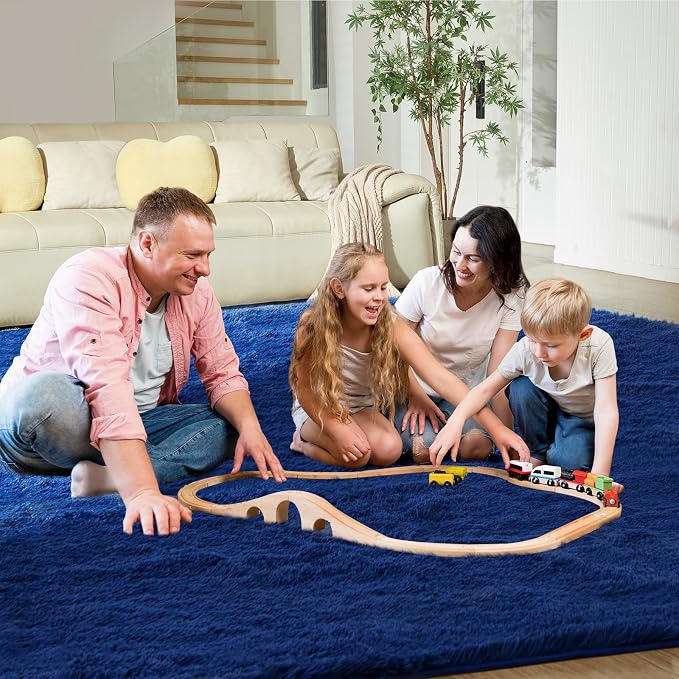 Ultra Soft Rug for Living Room, 6X9 Fluffy Shag Area Rug for Bedroom, Modern - Image 3