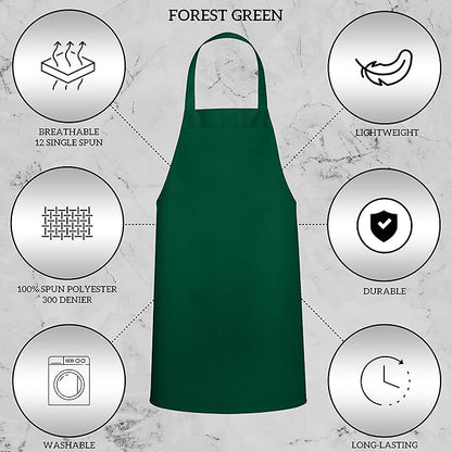 GREEN LIFESTYLE 12 Pack Professional Chef Apron – Grilling Aprons - Image 4