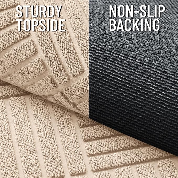 OLANLY Front Door Mat Outside Entrance 47x32, Heavy Duty Sturdy Natural Rubber - Image 3