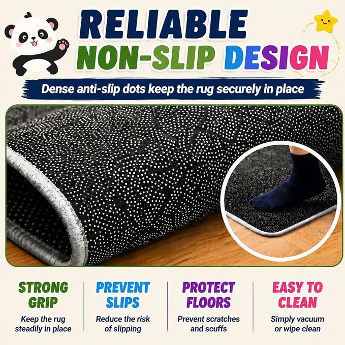 ABC Kids Play Rug, Non-Slip Classroom Carpet, 78.7" x 59" | Colorful ABC pattern - Image 6