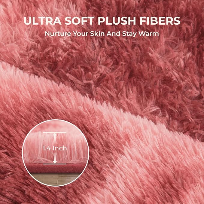 Litanika 4x6 Fluffy Shag Faux Fur Area Rug - Image 5