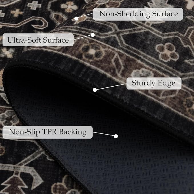 Ruaruarug Washable Area Rug 9x12 - Image 5