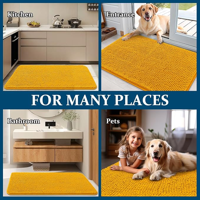 OLANLY Dog Door Mat for Muddy Paws 59x35, Absorbs Moisture and Dirt, Absorbent - Image 8