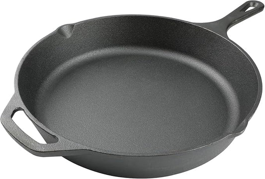 12 Inch Cast Iron Skillet, Pre-Seasoned Frying Pan by isheTao
