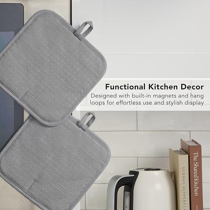 KITCHENAID Gourmet Series Gridlines Pot Holders 2-Pack Set, Heat Resistant up - Image 6
