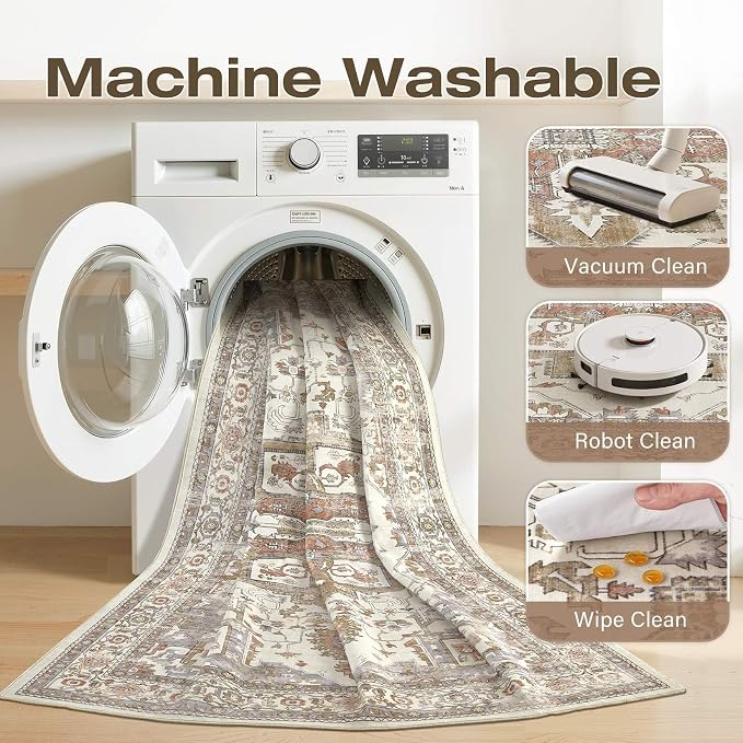 Washable 6x9 Area Rug for Living Room - Image 2