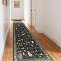 2x12 Washable Rug Runner, Non Slip Low Pile Hallway Cat Runner Rug, Stain by Puino
