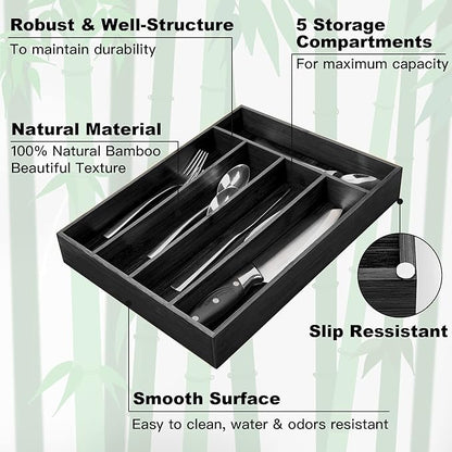 Besilord Bamboo Silverware Holder - Image 3