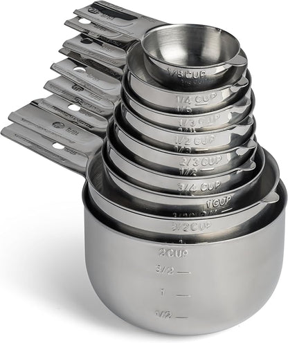 Hudson Essentials Stainless Steel Measuring Cups Set by HudsonEssentials