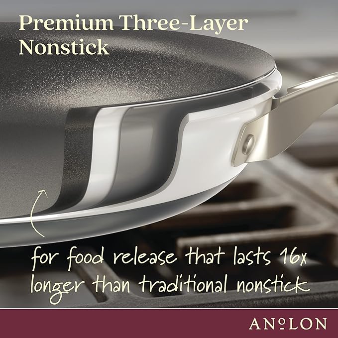 Anolon Achieve Hard Anodized Nonstick Sauté Pan - Image 3