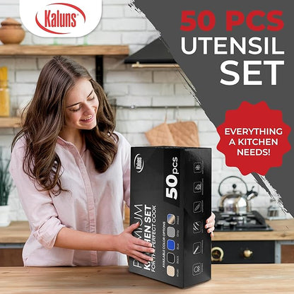 Kaluns 50 PCS Silicone Kitchen Utensils Set Complete Kitchen Set - Image 4