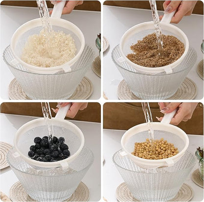 Kefir Strainer Set, 3-Size Plastic Non-Metal Sieve - Image 7