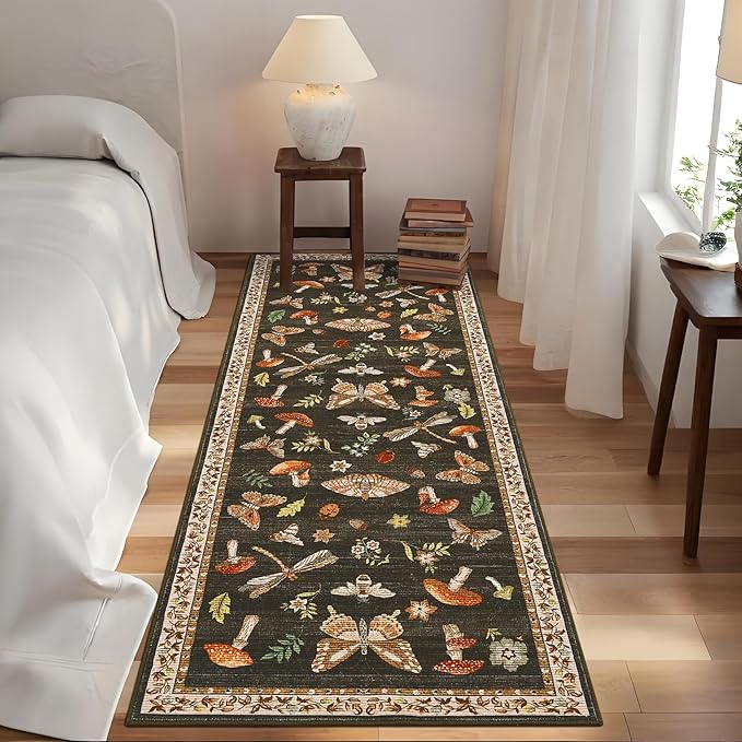 ROYHOME Mushroom Insect Washable Rug 2x6 Runners - Image 3