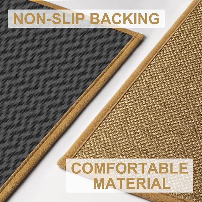 LEKEEPGO Door Mat Indoor Entrance, Indoor Door Mat, Light Brown | Non Slip - Image 3