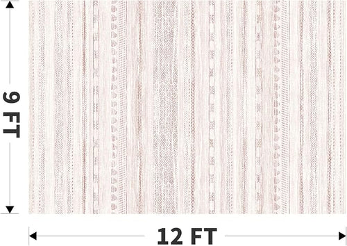 9x12 Pink Area Rugs for Living Room Machine Washable Rug Distressed Girls - Image 2