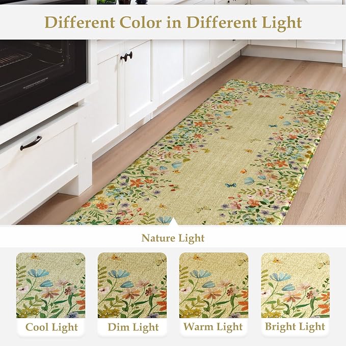 KIMODE Anti Fatigue Mats for Kitchen Floor 17"x47"+17"x29", Cushioned Kitchen - Image 9