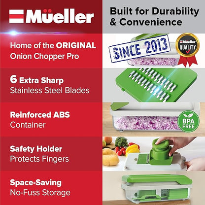 Mueller Vegetable Chopper, Mandoline Slicer, Food Veggie Chopper, Cheese Grater - Image 3
