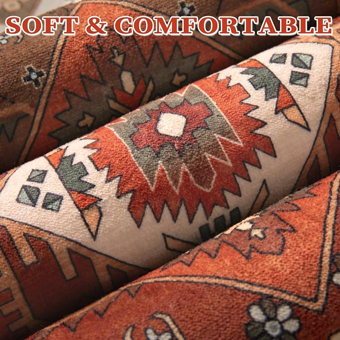 SERISSA 6x9 Area Rugs for Living Room, Large Washable Non-Slip Boho Rug - Image 6