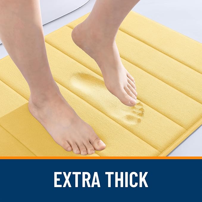 OLANLY Memory Foam Bath Mat 40x24, Super Soft Absorbent Bathroom Rugs, Quick Dry - Image 6
