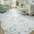 DCX Green and Blue 5x7 Rug, Kid & Pet Friendly by DCXWashableRug