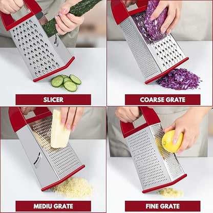 Urbanstrive Cheese Grater With Container, Professional Cheese Grater with Handle - Image 3
