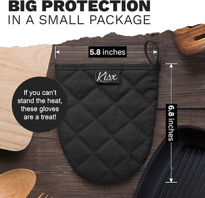 Oven Mitts Heat Resistant – Mini Oven Mitts, Silicone Gloves Heat Resistant - Image 2