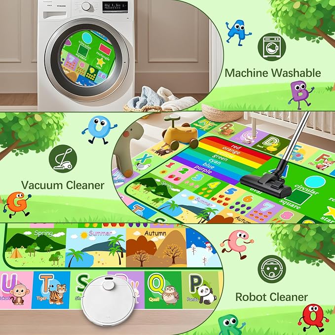 9x12 Feet Extra Large Kids Educational Rug - Image 2
